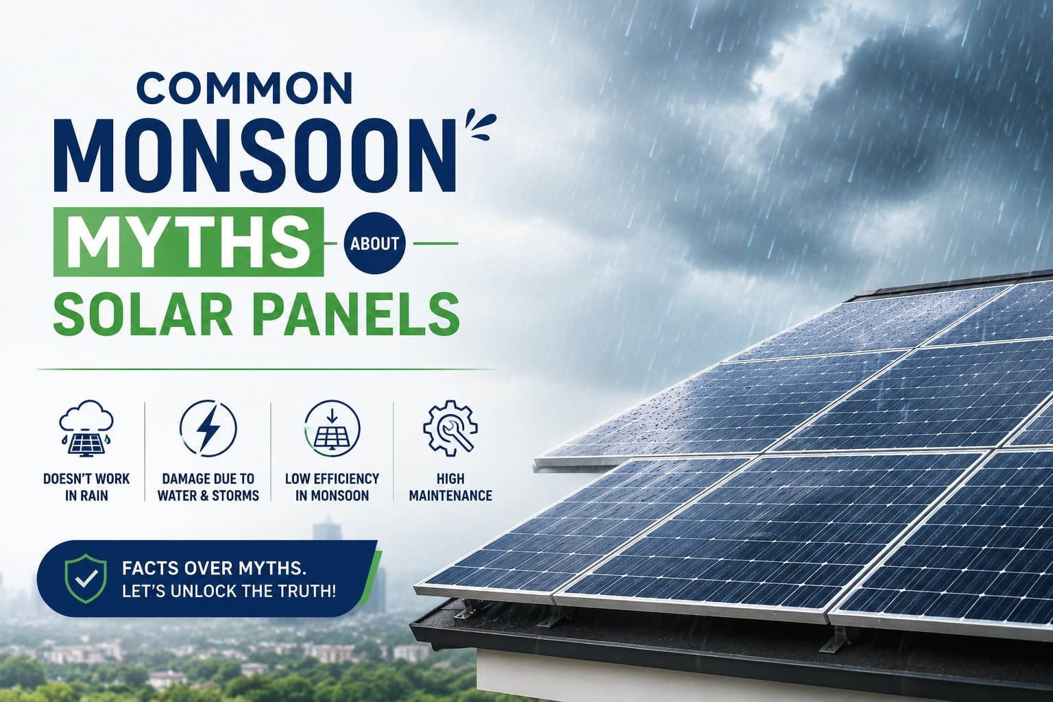 Common Monsoon Myths About Solar Panels